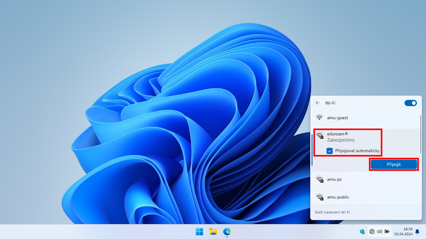 Připojení k Wi-Fi síti eduroam - 10