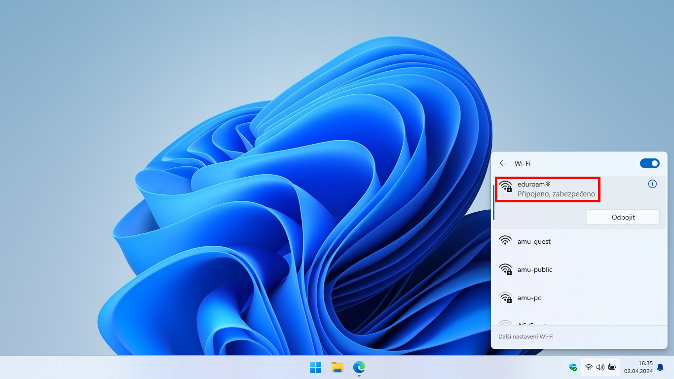 Připojení k Wi-Fi síti eduroam - 11