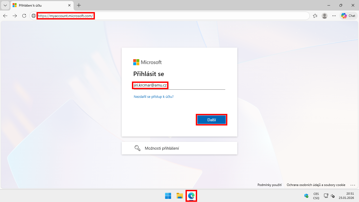 Change of AMU network password - 01