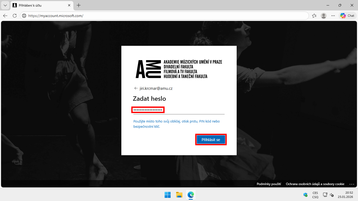 Change of AMU network password - 02