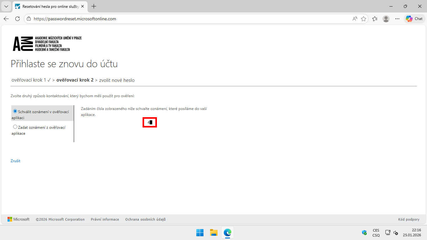 Reset of a forgotten AMU network password - 05